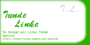 tunde linke business card